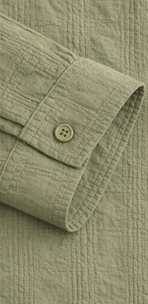 Olive Green Textured Blouse