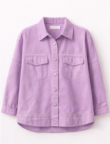 Lilac Denim Jacket