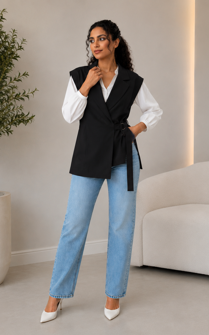 Noir Wrap Vest