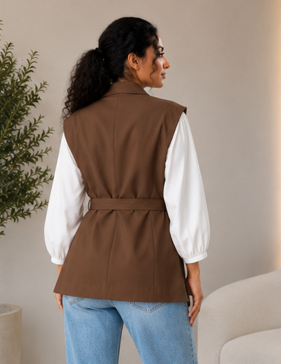 Mocha Wrap Vest