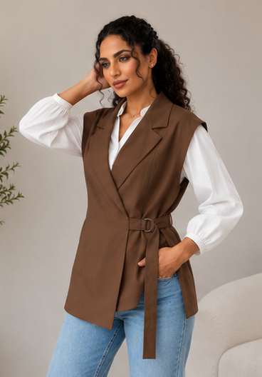 Mocha Wrap Vest