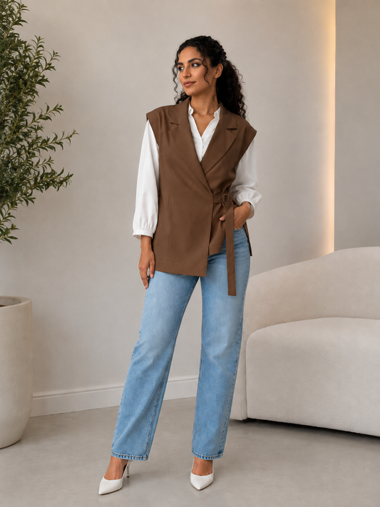 Mocha Wrap Vest