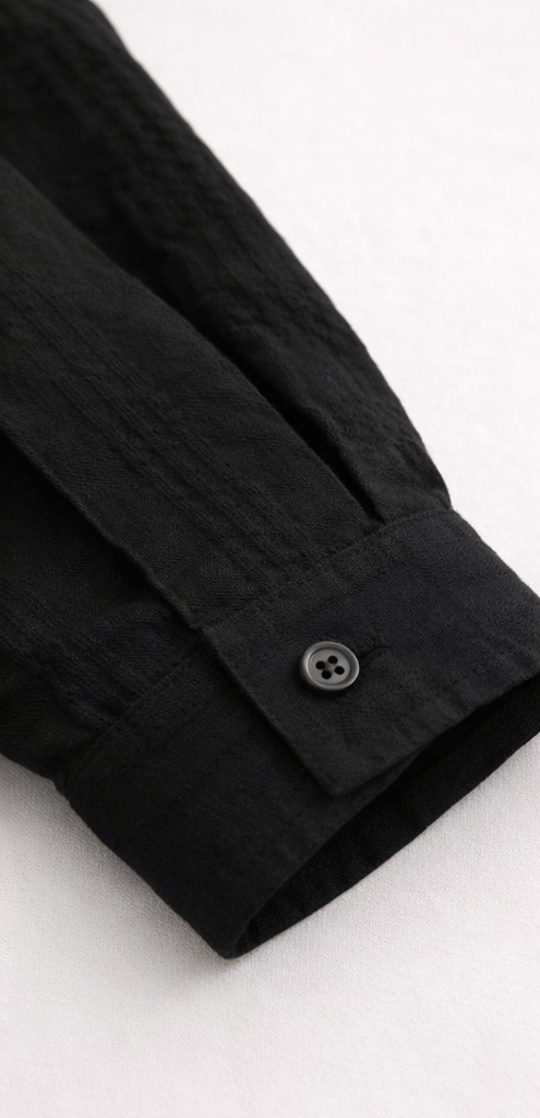 Black Textured Blouse