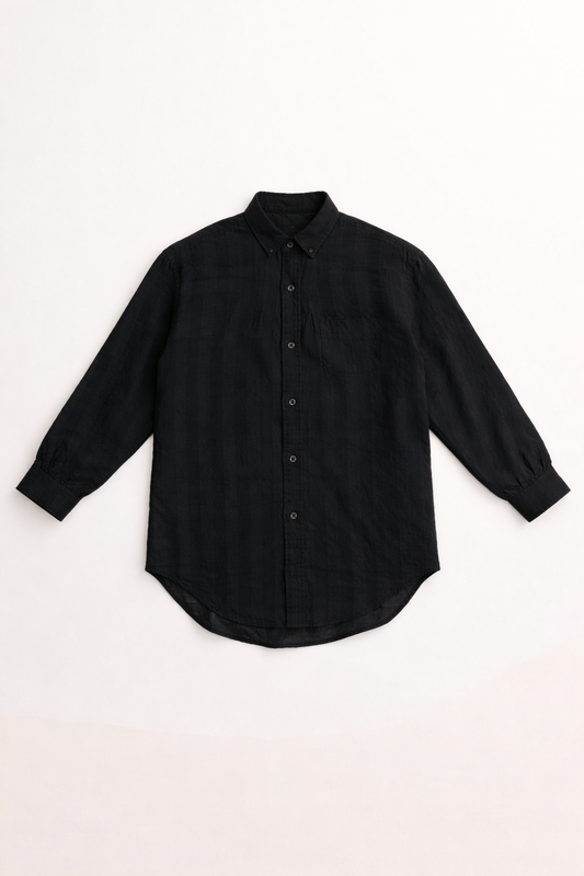 Black Textured Blouse