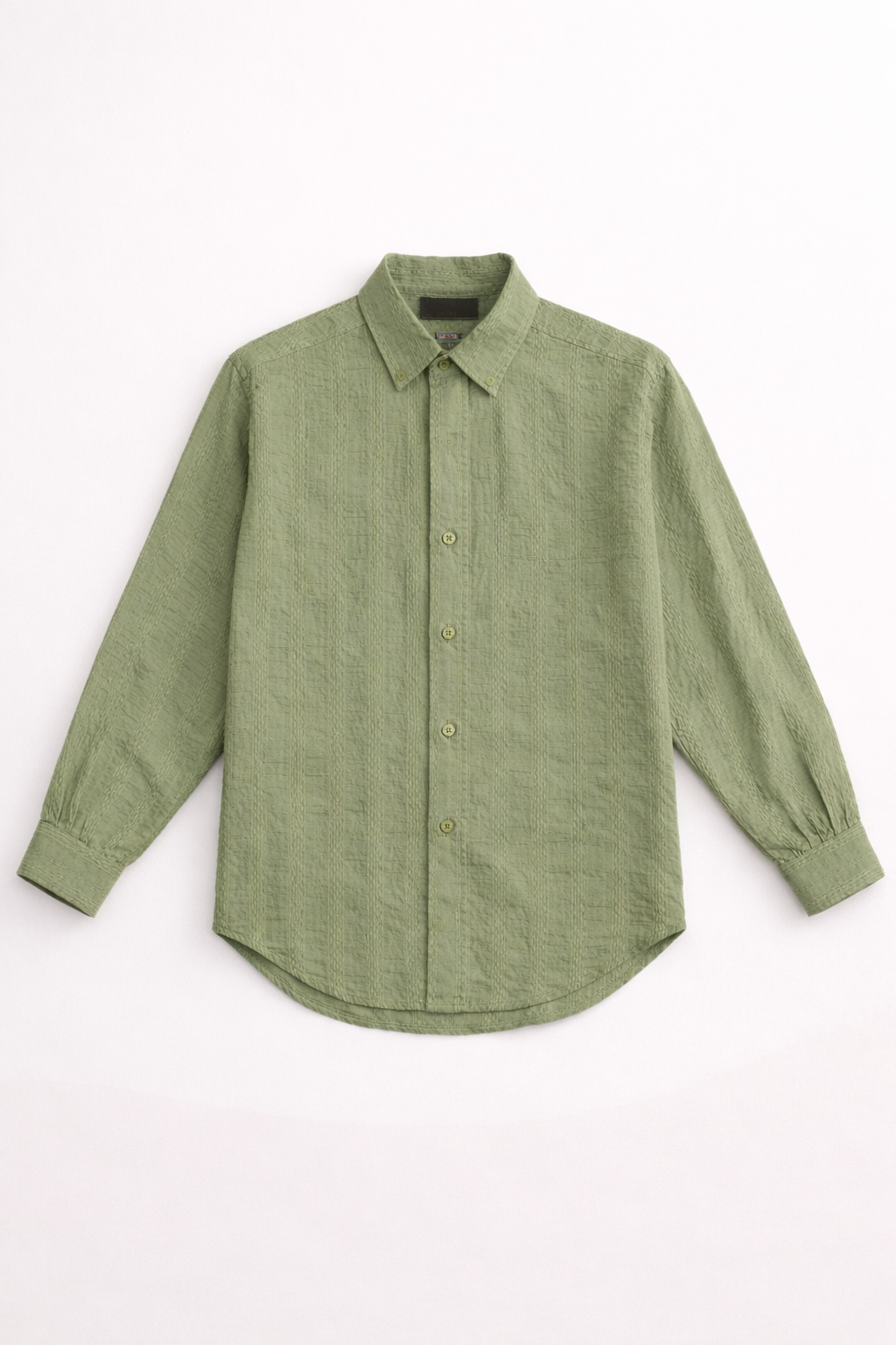 Olive Green Textured Blouse