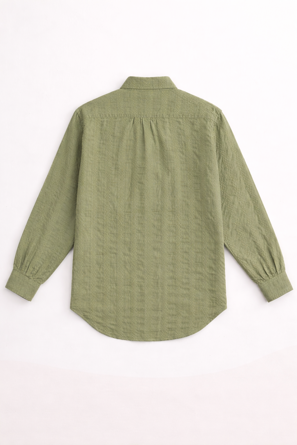 Olive Green Textured Blouse