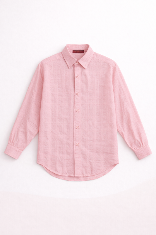Pink Textured Blouse