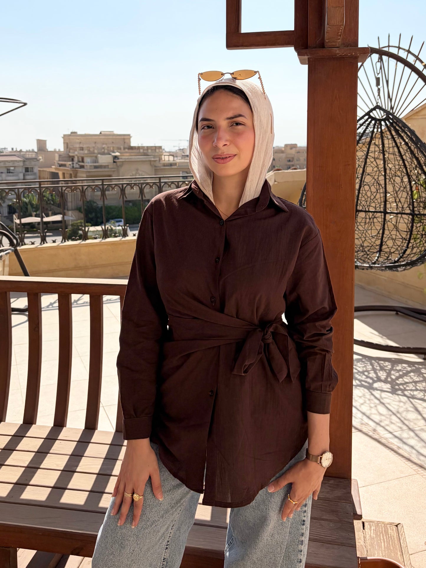 Mocha Wrap Shirt