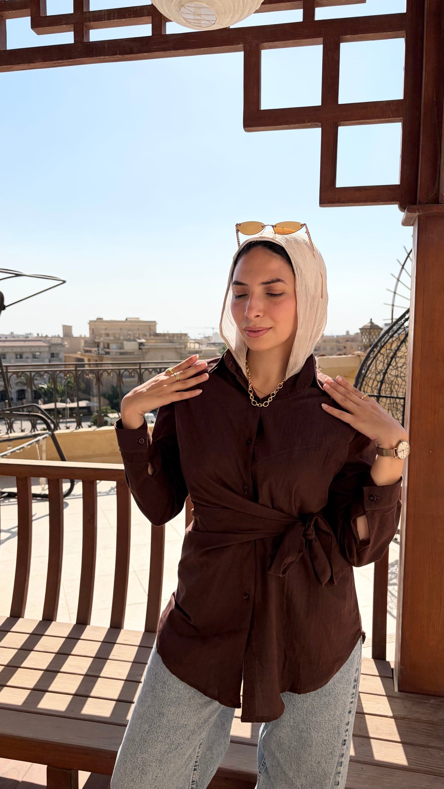 Mocha Wrap Shirt
