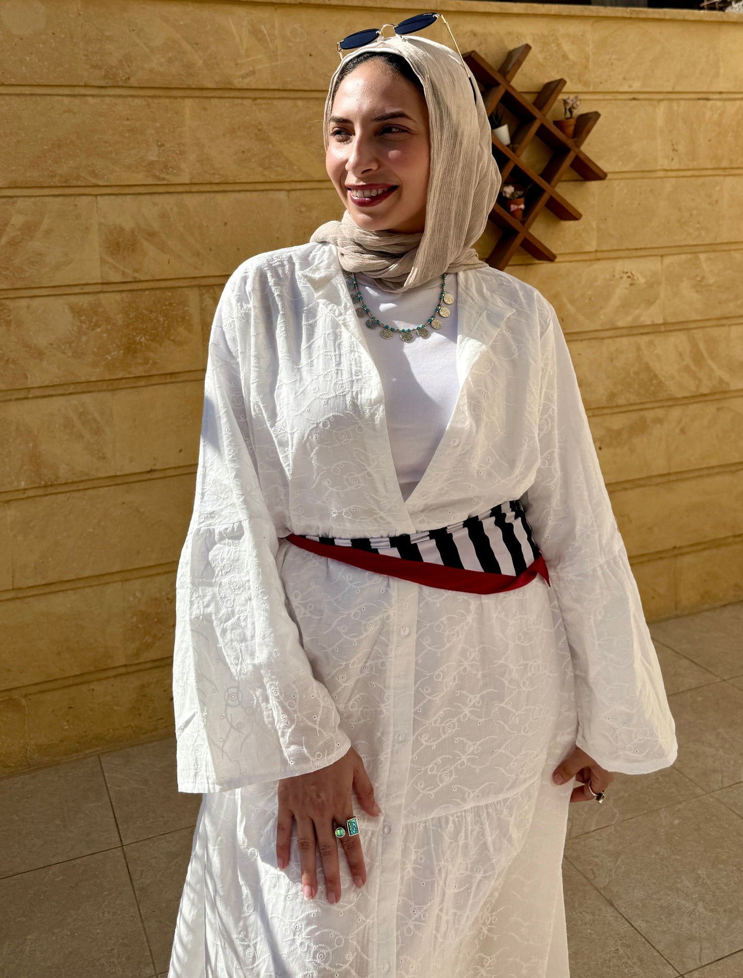 Noor White Dress